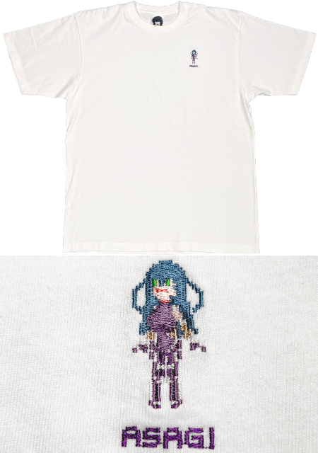 対魔忍 刺繍Tシャツ ピクセルアート 井河アサギ