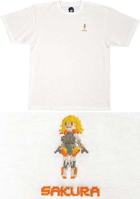 対魔忍 刺繍Tシャツ ピクセルアート 井河さくら